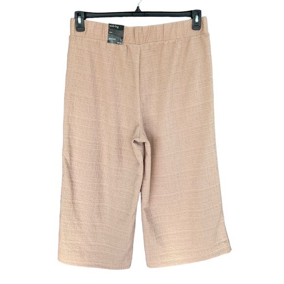 Alfani Large Ankle Wide Leg Pants Stretch Hi-Rise Pull-On Clay Beige Textured - Picture 2 of 7